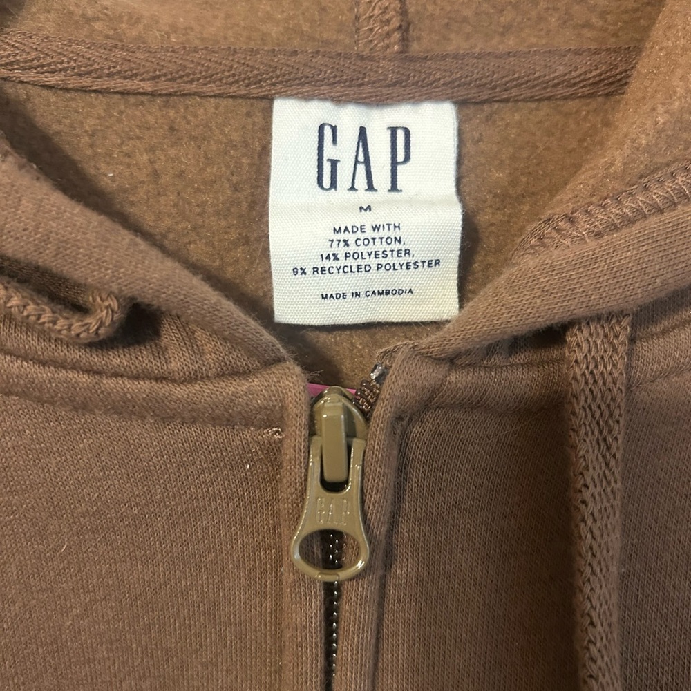 GAP Tan Full-Zip Hoodie